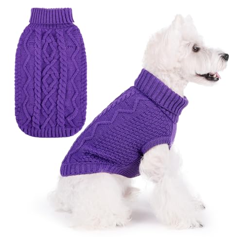Norbi Pullover für kleine Hunde, Rollkragenpullover, Strickwaren, warm, weich und hochdehnbar, Haustierkleidung für Herbst und Winter Norbi Pullover für kleine Hunde, Rollkragenpullover, Strickwaren, warm, weich und hochdehnbar, Haustierkleidung für Herbst und Winter von Norbi