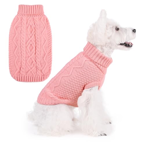 Norbi Pullover für kleine Hunde, Rollkragenpullover, Strickwaren, warm, weich und hochdehnbar, Haustierkleidung für Herbst und Winter Norbi Pullover für kleine Hunde, Rollkragenpullover, Strickwaren, warm, weich und hochdehnbar, Haustierkleidung für Herbst und Winter von Norbi