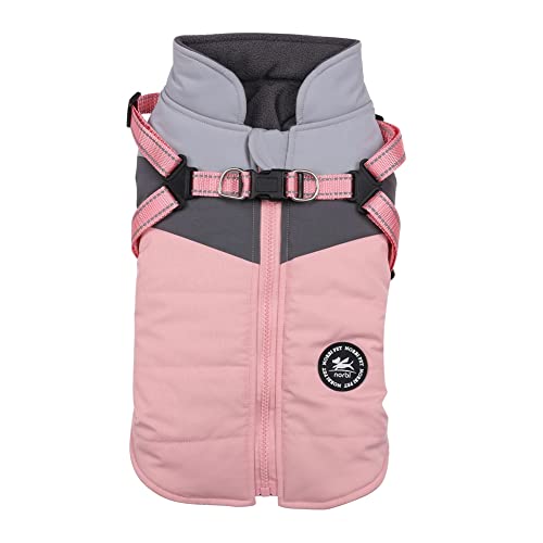 Norbi Winterjacke für kleine Hunde mit Geschirr, 2-in-1-Welpenmantel Norbi Winterjacke für kleine Hunde mit Geschirr, 2-in-1-Welpenmantel von Norbi