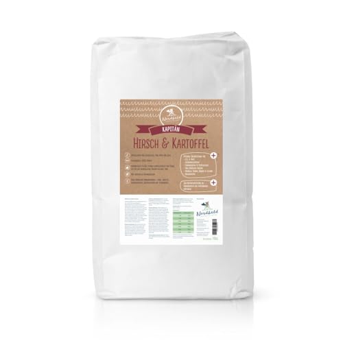 Nordheld Kapitän Hirsch & Kartoffel | Hypoallergenes Hundefutter mit Hirsch als einziger tierischer Eiweißquelle | Super Premium Trockenfutter für ausgewachsene Hunde (10 kg) von Nordheld
