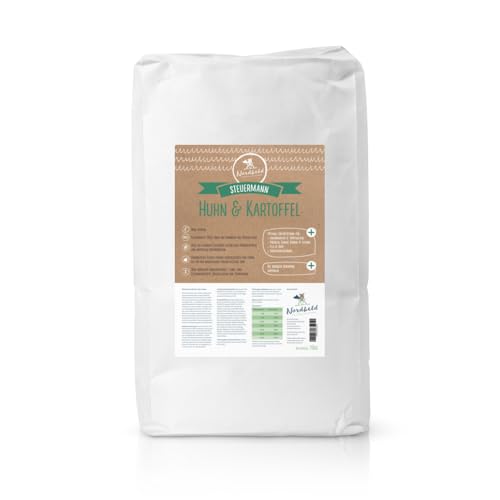 Nordheld Steuermann Huhn & Kartoffel | Getreidefreies Hundefutter mit Huhn als einziger tierischer Eiweißquelle | Super Premium Trockenfutter für ausgewachsene Hunde (10 kg) von Nordheld