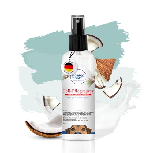 NordicVital Kokos Fellpflege Spray Hund & Katze 250ml – Sanftes Entfilzungsspray für Haut/Fell - Verbessert Kämmbarkeit & Löst Verfilzungen – Fellspray auch ideal als Hundeparfüm gegen Geruch NordicVital Kokos Fellpflege Spray Hund & Katze 250ml – Sanftes Entfilzungsspray für Haut/Fell - Verbessert Kämmbarkeit & Löst Verfilzungen – Fellspray auch ideal als Hundeparfüm gegen Geruch von NordicVital
