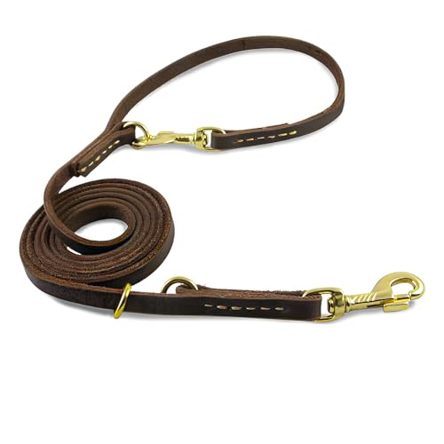 Nordkawa Hundeleine Leder, 8FT Multifunktionsleine geflochtene Hundeleine Große Hunde, freihändige Hundeleine für das Training, Heavy Duty Hundeleinen für große, mittlere und kleine Hunde (Braun) Nordkawa Hundeleine Leder, 8FT Multifunktionsleine geflochtene Hundeleine Große Hunde, freihändige Hundeleine für das Training, Heavy Duty Hundeleinen für große, mittlere und kleine Hunde (Braun) von Nordkawa