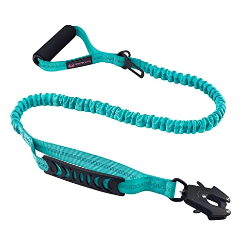 Taktische Hundeleine ohne Ziehen für Stoßdämpfung mit drehbarem Froschclip, elastische Bungee-Hundeleine mit 2 Kontrollgriffen, reflektierend, stoßdämpfend, Trainingsleine für große Hunde (Cyan) Taktische Hundeleine ohne Ziehen für Stoßdämpfung mit drehbarem Froschclip, elastische Bungee-Hundeleine mit 2 Kontrollgriffen, reflektierend, stoßdämpfend, Trainingsleine für große Hunde (Cyan) von Nordkawa