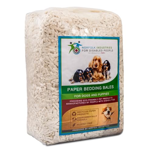 Norfolk Industries Papierstreifeneinstreu, 10 kg, sicher, staubfrei, für Kleintiere, Hunde- und Welpeneinstreu, Kaninchen, Meerschweinchen, Rennmäuse, Hamster, Chinchillas, Degus, Ratten, Mäuse von Norfolk Industries