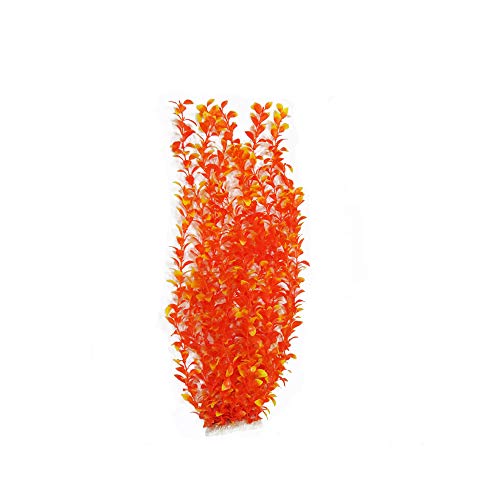 Norgail Große Süßwasser-Aquarium-Pflanzen aus Kunststoff für Aquarien, Dekoration für alle Fische, 63,5 cm hoch, Orange von Norgail