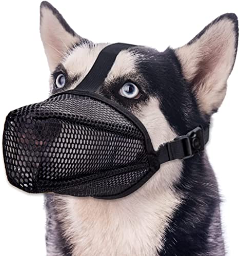 Norhogo Maulkorb für Hunde mit abgerundetem Mesh, atmungsaktiver Maulkorb, Für Kleine Mittelgroße und Große Hunde Verstellbare Fressschutz Hund ​Beißen und Kauen M von Norhogo