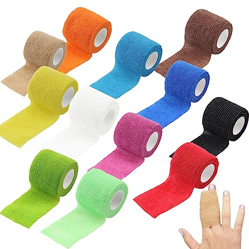 Norhogo 12 Rollen Kohäsive Bandage, Elastische Atmungsaktive Fixierbandage, für Handgelenk Knöchel Verstauchungen und Schwellungen, für Mensch, Tier und Sport, 5 cm x 4,5 m Norhogo 12 Rollen Kohäsive Bandage, Elastische Atmungsaktive Fixierbandage, für Handgelenk Knöchel Verstauchungen und Schwellungen, für Mensch, Tier und Sport, 5 cm x 4,5 m von Norhogo