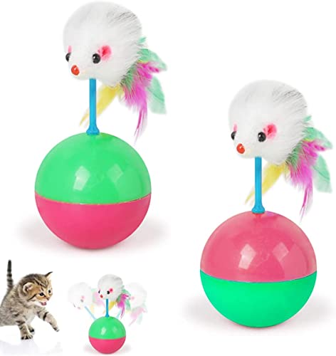 Norhogo 2 Stück Katzenspielzeug Stehaufmännchen Maus, Katzen Tumbler Spielzeug, Spielzeug Interaktive Feather Katzenspielzeug Ausbildung Innen Tumbler Bälle Katzenspielzeug für Interaktives Spielen Norhogo 2 Stück Katzenspielzeug Stehaufmännchen Maus, Katzen Tumbler Spielzeug, Spielzeug Interaktive Feather Katzenspielzeug Ausbildung Innen Tumbler Bälle Katzenspielzeug für Interaktives Spielen von Norhogo