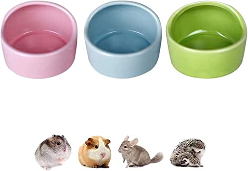 Norhogo 3 Stück Hamster Näpfe Anti-Biss Keramik Futterschalen Hamster Keramik Futterschalen Keramische für Hamster, Meerschweinchen, Geschirr, Rennmaus Eichhörnchen, Feeder, Essbecken von Norhogo