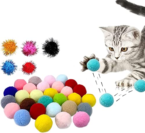 Norhogo 30st 3CM 10 Farben Katzenspielzeug Bälle Weiche Kätzchen Pompon Spielzeug, Katze Spielen Indoor Katzen Interaktive Pompon Ball Spielzeug Norhogo 30st 3CM 10 Farben Katzenspielzeug Bälle Weiche Kätzchen Pompon Spielzeug, Katze Spielen Indoor Katzen Interaktive Pompon Ball Spielzeug von Norhogo