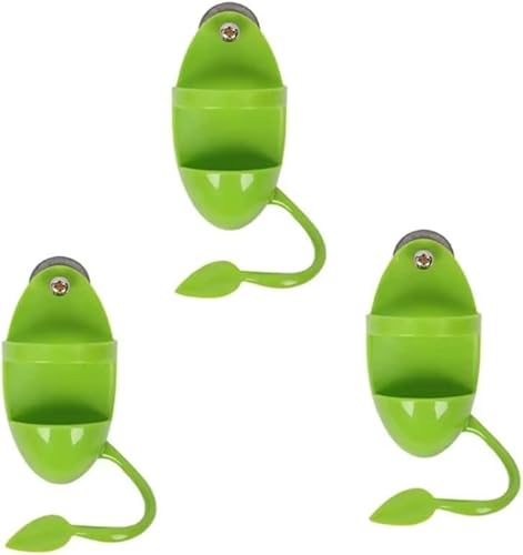 Norhogo 3Pcs Kunststoff Vogel Sepiaschale Halter Sepiaschale Halter Vogel Käfig Lagerung Schüssel Stehen Papagei Essen Halter für Papageien, Sittiche, Finken (grün) von Norhogo