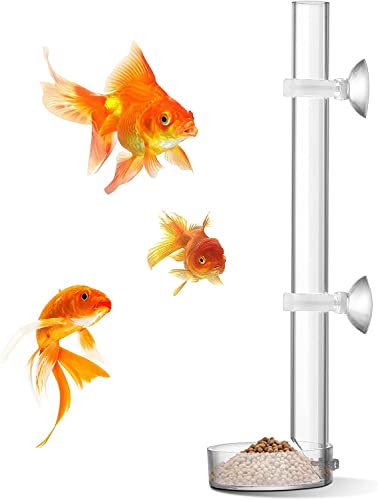 Norhogo Acryl Garnelen Futterspender Transparent Aquarium Futterrohr mit SaugnäPfe für Kristallgarnelen Tropische Fische für Aquarium, Fisch, Garnelen, zusammengebaut, Futterschale, Futterschale(25cm) von Norhogo