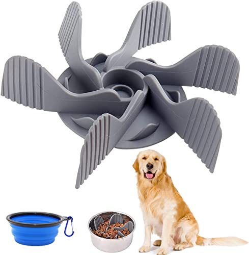 Norhogo Anti Schling Napf Hund Einfügen, Slow Feeder Hundenapf Einfügung, für Hunde und Katzen, Kieselgel Hundenapf Reduzieren Übermäßiges Essen Ohne Schale von Norhogo