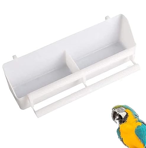 Norhogo Futternapf Vogel Vogelfutterspender Vogelhäuschen, Futternapf Käfig Zubehör Lange Wasser Platz Getränkehalter, für Papageien Wildvögel zum Aufhängen Vogelfutter Spender Wassernapf von Norhogo