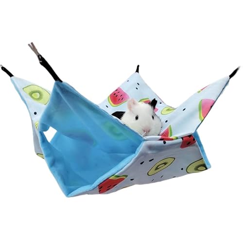 Norhogo Hängematte Kleintierbett, Kleine Haustierkäfig Hängematte, Sommer Kleintier hängenden Schlafsack Hamster Honigvogel Eichhörnchen Double Canvas Hängematte für Kleintiere Chinchilla Sugar Glider von Norhogo