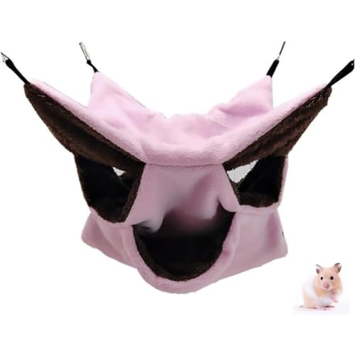 Norhogo Hängematte für Kleintiere, Kleine Dreischichtige Haustier-Hängematte, Weiche und Warme Haustiere Käfig Haustier Hängematte für Chinchilla-Papagei -Frettchen-Eichhörnchen-Hamster-Ratte (Rosa) Norhogo Hängematte für Kleintiere, Kleine Dreischichtige Haustier-Hängematte, Weiche und Warme Haustiere Käfig Haustier Hängematte für Chinchilla-Papagei -Frettchen-Eichhörnchen-Hamster-Ratte (Rosa) von Norhogo