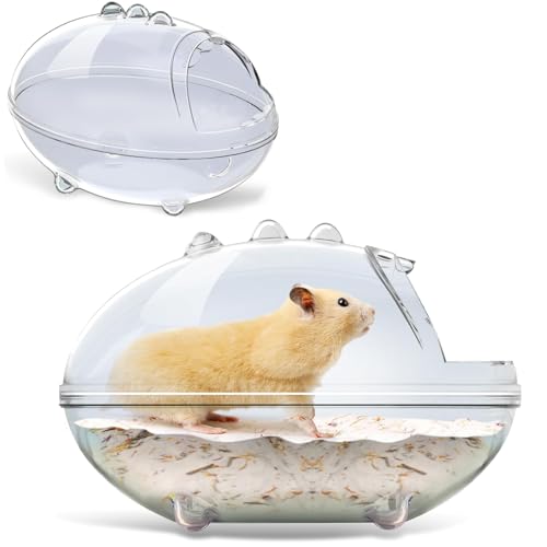Norhogo Hamster Bad, Hamster Sand Badebehälter, Hamstersand Badezimmer Kunststoff Kleines, Badezimmer Sandkasten Toilette Hamster, Hamstersandkasten Transparente für Goldene Bären, Gerbil von Norhogo