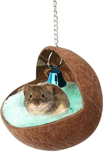 Norhogo Hamster Kokosnussschale Schlafbett Warmes Wellensittiche, Sittiche, Nymphensittiche, Kanarienvögel, Finken, für Käfig,Spielzeug,Wellensittich,Hamster, Innendekoration(Matte zufällige Farbe) Norhogo Hamster Kokosnussschale Schlafbett Warmes Wellensittiche, Sittiche, Nymphensittiche, Kanarienvögel, Finken, für Käfig,Spielzeug,Wellensittich,Hamster, Innendekoration(Matte zufällige Farbe) von Norhogo