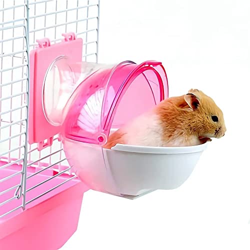 Norhogo Hamster Sand Badezimmer, Hamster Haustier Toilette, Hamster Badewanne,Abnehmbare Kunststoff Hamster Badezimmer Hamster für für Kleintiere, Chinchilla, Hamster, Gerbil, Mäuse (Rosa) von Norhogo
