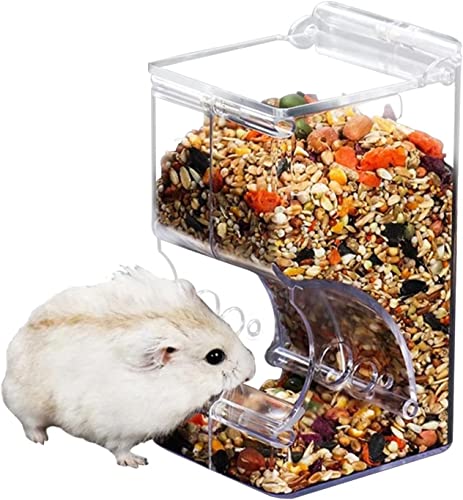 Norhogo Hamsterfutterautomat Automatisch, cryl Hamsterfutterautomat, Futterspender Transparentes zum Füttern von Hamstern, Meerschweinchen,Mini-Igeln und Anderen Kleintieren von Norhogo