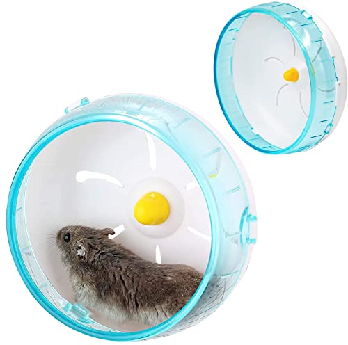 Norhogo Hamsterrad, Hamstertrainingsrad, 12cm Zoll Acryl-Kunststoff Super Silent Laufrad für syrische Zwerghamster, Gerbils, Mäuse oder andere kleine Haustiere, blau von Norhogo