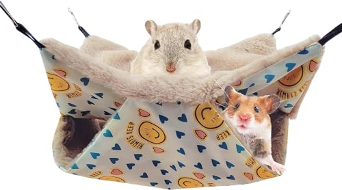 Norhogo Höhle Kleintier Schaukel, Hamster Hängematte Haustier, Doppelschicht-Plüsch-Hängematte, Warmer Haustierschlafsack Haustier für Ratten, Hamster, Chinchillas und Eichhörnchen, Beige, 34 * 34 cm Norhogo Höhle Kleintier Schaukel, Hamster Hängematte Haustier, Doppelschicht-Plüsch-Hängematte, Warmer Haustierschlafsack Haustier für Ratten, Hamster, Chinchillas und Eichhörnchen, Beige, 34 * 34 cm von Norhogo
