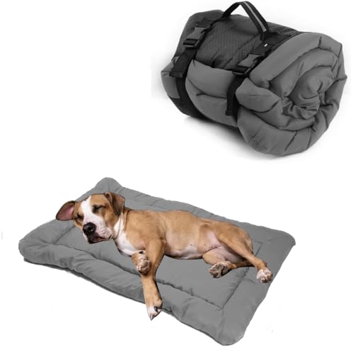 Norhogo Hundebett Tragbares Matratze Wasserdicht, Faltbare wasserdichte Hundebett matratze, Hundereisedecke für Outdoor-Reisen, Hundekiste, Sofa, Boden, Auto, Gras, 90 * 60cm Grau von Norhogo
