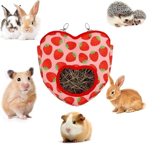 Norhogo Kaninchen Heutasche Meerschweinchen Meerschweinchen Heubeutel, Futterstation Kaninchen Futterspender Stoffbeutel Heu Beutel Hängend Fütter für Kaninchen, Meerschweinchen, Chinchilla, Hamster von Norhogo