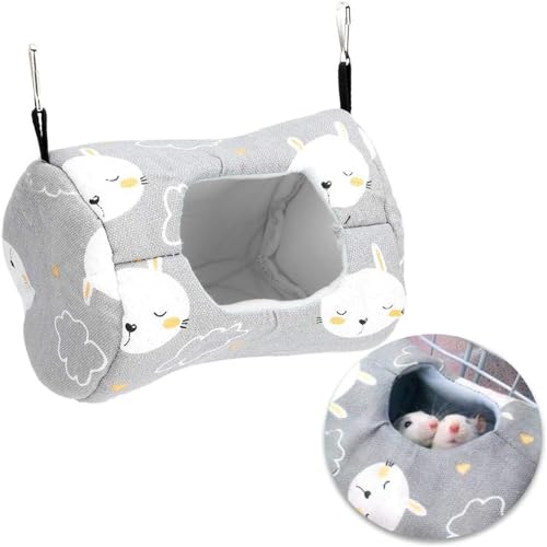 Norhogo Kleintierkäfig Hängematte Kleine Haustierschaukel Hängematte Spielzeug, Hamster Hängematte, Kleintierhöhle Käfigzubehör Spielzeug für Bartagame, Hamster, Frettchen, Ratte (Grauer Hase) Norhogo Kleintierkäfig Hängematte Kleine Haustierschaukel Hängematte Spielzeug, Hamster Hängematte, Kleintierhöhle Käfigzubehör Spielzeug für Bartagame, Hamster, Frettchen, Ratte (Grauer Hase) von Norhogo