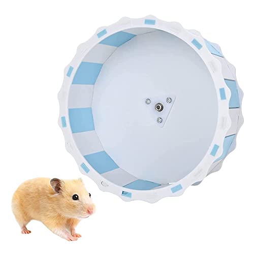 Norhogo Kleintierspielzeug Laufrad, Hamsterrad, leises Hamsterrad, für Kleintiere, Hamster, Rennmäuse, Meerschweinchen, Streifenhörnchen, Chinchillas (Blau+Weiß) von Norhogo