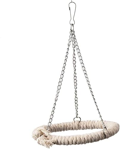 Norhogo Vogelschaukel Spielzeug Baumwollseil Stand Barsch Vögel Kleine und Mittlere Vogel Weiche Ringbett für Papageien Sittiche Nymphensittiche Liebesvögel von Norhogo
