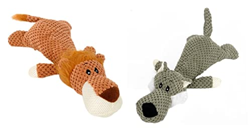 2 Stücke Hundespielzeug Quietschendes Hundespielzeug Plüschhundespielzeug Kauspielzeug Hund Kleine Mittlere Große Hunde von Norsen