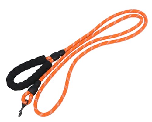 NorthPada 12 mm Hundeleine Reflektierendes Hochleistungsseil für mittelgroße Hunde, 2 Meter mit Handgriff, Orange NorthPada 12 mm Hundeleine Reflektierendes Hochleistungsseil für mittelgroße Hunde, 2 Meter mit Handgriff, Orange von NorthPada