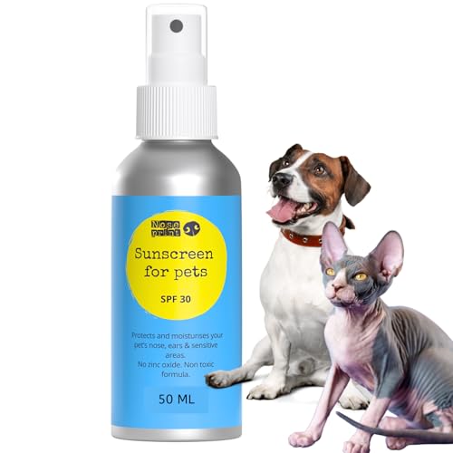 Noseprint SPF 30 Sonnenschutz für Haustiere, 30 ml, feuchtigkeitsspendende Sonnencreme für Hunde und Katzen, ungiftige Formel, Nase für Hunde, Balsam von Noseprint