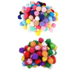 100 Stück Katzenspielzeug Bälle: 50 Weiche Interaktive Kitten-Bälle + 50 Glitzernde Katzenbälle – Ideal für Katzen zum Spielen, Interagieren & Beschäftigen, Sicherer Katzenspielzug für Indoor/Outdoor von Notoke