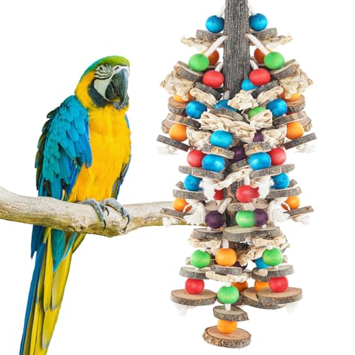 Novelfun Vogel-Kauspielzeug für den Innenbereich, bunte Holzscheite, Schnabelspielzeug für Graupapageien, Aras, Kakadus und andere kleine und mittelgroße Papageien Novelfun Vogel-Kauspielzeug für den Innenbereich, bunte Holzscheite, Schnabelspielzeug für Graupapageien, Aras, Kakadus und andere kleine und mittelgroße Papageien von Novelfun
