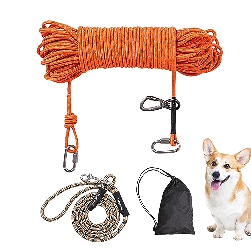 Lange Zugschnur | Reflektierendes Hundeleinenkabel für das Outdoor-Training - Haustierbedarf für Hunde, Haustierleine für Picknick, Laufen, Camping, Spazierengehen, Strand, Hinterhof Novent von Novent
