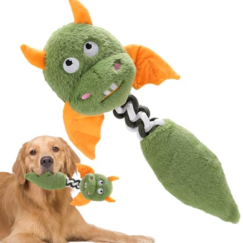 Novent Quietschendes Spielzeug für Haustiere, Plüsch-Kauspielzeug für Hunde | Quietschender Hund in Form eines kleinen Teufels - Plüschspielzeug für Hunde, Plüschspielzeug für Hunde mit eingebauten von Novent