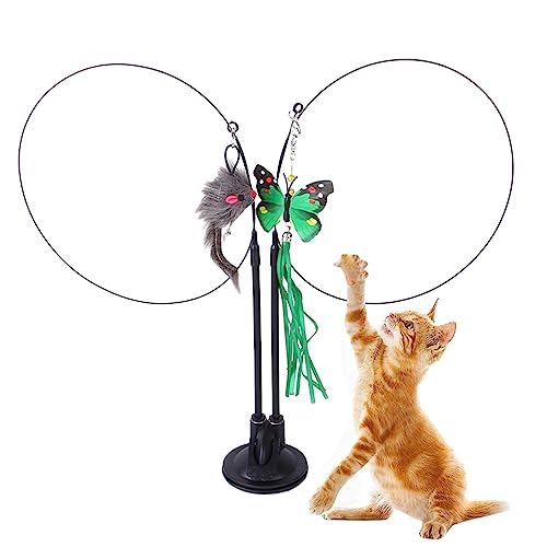 Sucker Katze Teaser Spielzeug,Katze Teaser String | Tragbare Katze Teaser Entwicklungsspielzeug, Interaktive Katze Teaser Wand für Kätzchen, Welpen, Haustiere Novent Sucker Katze Teaser Spielzeug,Katze Teaser String | Tragbare Katze Teaser Entwicklungsspielzeug, Interaktive Katze Teaser Wand für Kätzchen, Welpen, Haustiere Novent von Novent