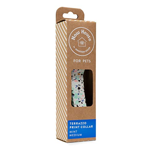 Now House for Pets by Jonathan Adler Mint Terrazzo Halsband, Größe M, stilvolle und modische Art, Ihren Hund toll Aussehen zu Lassen, niedliches und Bezauberndes Hundezubehör für Haustiere von Peeps