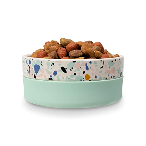 Now House for Pets by Jonathan Adler Adler: Now House Mint Terrazzo Duo-Schüssel, klein von Now House for Pets by Jonathan Adler