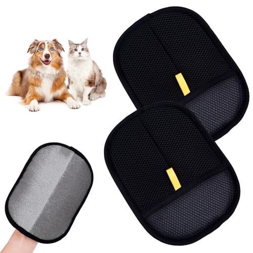 Ntwdby Pet Hair Remover Glove, 2 Stück Doppelseitige Antistatische Haustier Handschuhe, Wiederverwendbare Haustier-Pflegehandschuhe, Fellmagnet Katzen Hunde, Für Glattes und Gesundes Fell Ntwdby Pet Hair Remover Glove, 2 Stück Doppelseitige Antistatische Haustier Handschuhe, Wiederverwendbare Haustier-Pflegehandschuhe, Fellmagnet Katzen Hunde, Für Glattes und Gesundes Fell von Ntwdby
