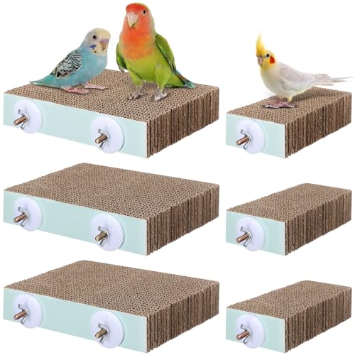 Nuanchu 6 x Vogel-Sitzstangen, Spielzeug, Papageien, Pappplattform, Vogelpfoten-Schleifständer, Papageienkäfig, Spielplatz für Aras, Spatzen, Papageien, Sittiche, Nymphensittiche, Nymphensittiche Nuanchu 6 x Vogel-Sitzstangen, Spielzeug, Papageien, Pappplattform, Vogelpfoten-Schleifständer, Papageienkäfig, Spielplatz für Aras, Spatzen, Papageien, Sittiche, Nymphensittiche, Nymphensittiche von Nuanchu