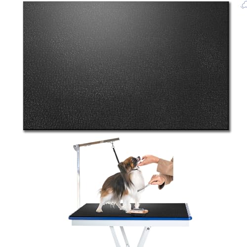 Nuanchu Hundepflege-Tischmatte, rutschfeste schwarze Schaumstoff-PVC-Oberfläche, 90 x 60 cm, ideal für die Fellpflege zu Hause, leicht zu reinigen und langlebig, Haustier-Tischmatte für den von Nuanchu