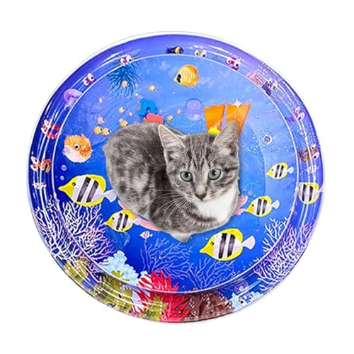 Nubamzy Sensorische Wassermatte für Katzen | Kühlendes Spielpad für Katzen | Katzenspielzeug für gelangweilte Indoor-Katzen, Haustier-Spielmatte, interaktives Spielzeug für Katzen zum Alleinspielen Nubamzy Sensorische Wassermatte für Katzen | Kühlendes Spielpad für Katzen | Katzenspielzeug für gelangweilte Indoor-Katzen, Haustier-Spielmatte, interaktives Spielzeug für Katzen zum Alleinspielen von Nubamzy