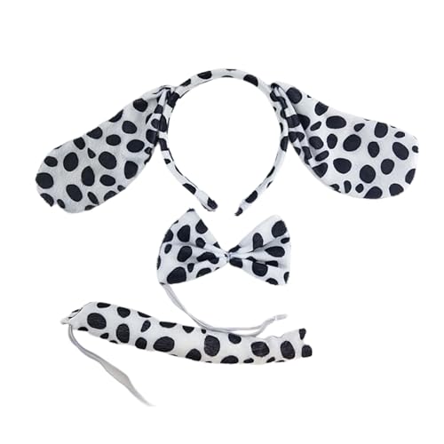 Hundekostüm-Zubehör-Set, Hundeohren, Stirnband, Fliege, Schwanz, Zubehör für Hundekostüm, 3-teilig Hundekostüm-Zubehör-Set, Hundeohren, Stirnband, Fliege, Schwanz, Zubehör für Hundekostüm, 3-teilig von Nucelit
