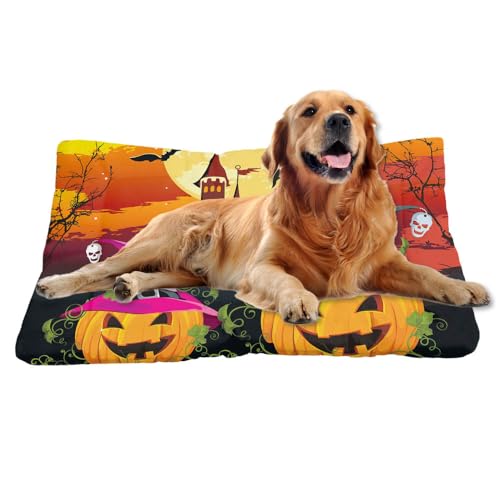 Nudoraw Hundebett Grosse Hunde,Hundekissen Grosse Hunde,Hundekörbchen,Hundebetten für Große Hund,Dog Bed,Hundebett Waschbar,Katzenkissen,Hundekorb,Hundematte Waschbar,Halloween Decorations,91x61cm von Nudoraw