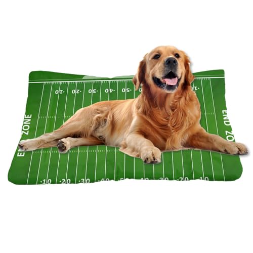 Nudoraw Hundebett Grosse Hunde,Hundekissen Grosse Hunde,Hundekörbchen,Hundebetten für Große Hund,Dog Bed,Katzenkissen,Hundekorb,Hundematte Waschbar,Hundebett Waschbar,Hundeliege,Fußballfeld,91x61cm von Nudoraw