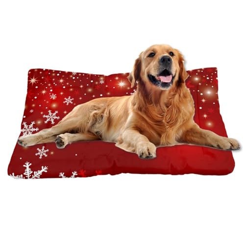 Nudoraw Hundebett Grosse Hunde,Hundekissen Grosse Hunde,Hundekörbchen,Hundebetten für Große Hund,Hundebett Waschbar,Hundematte Waschbar,Hundekorb,Katzenkissen,Dog Bed,Christmas Decorations,91x61cm von Nudoraw